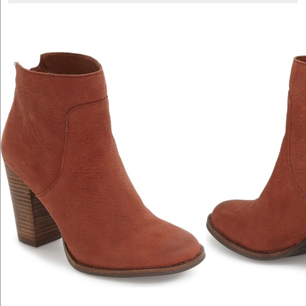 Lucky Brand Liesell Suede  Bootie Women 9.5 Block